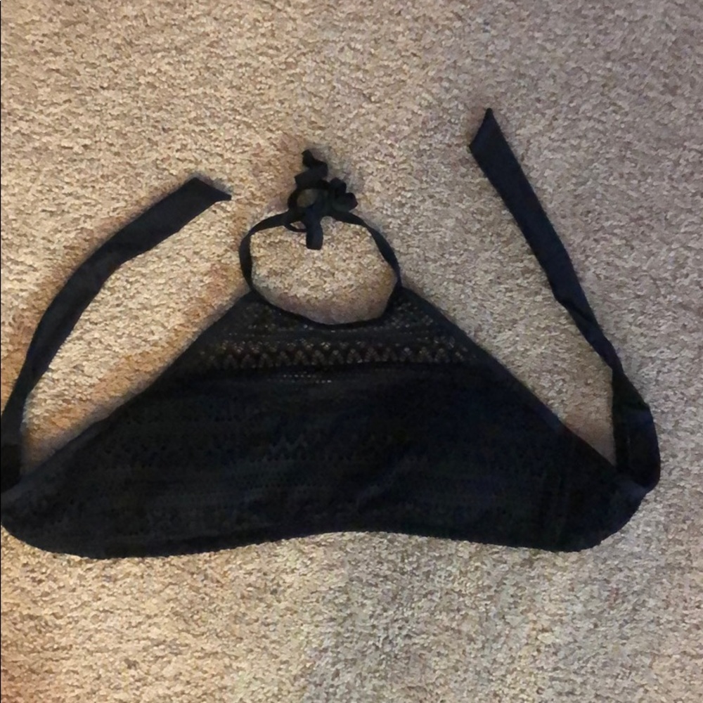 Black high neck bikini top